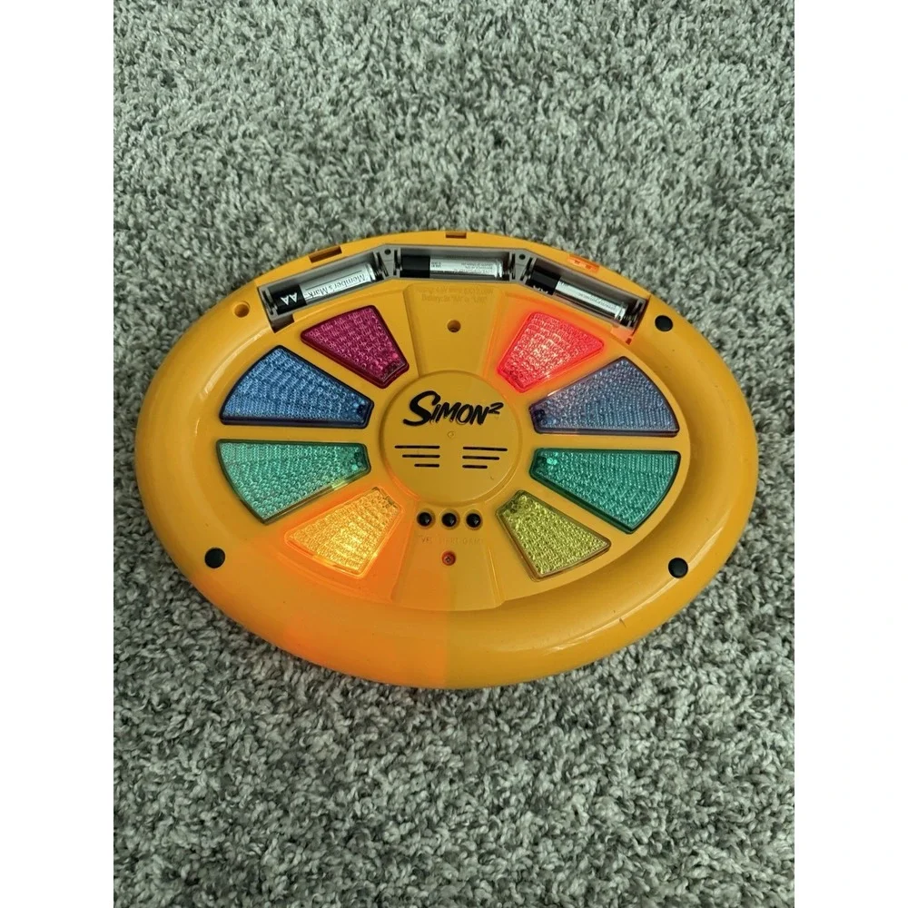 Simon 2 Electronic Memory Matching Game Hasbro Double-Sided Works Perfectly
